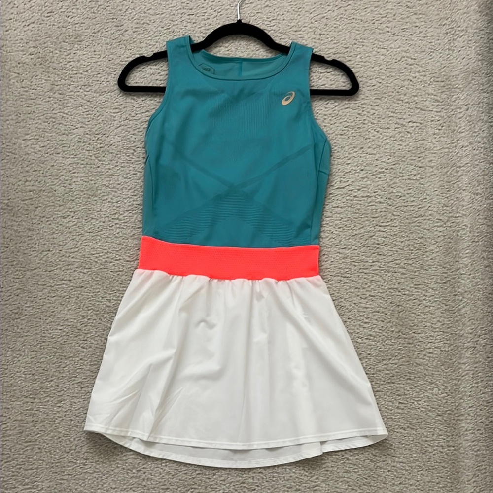 Asics Teal and White Dress with Coral Accent